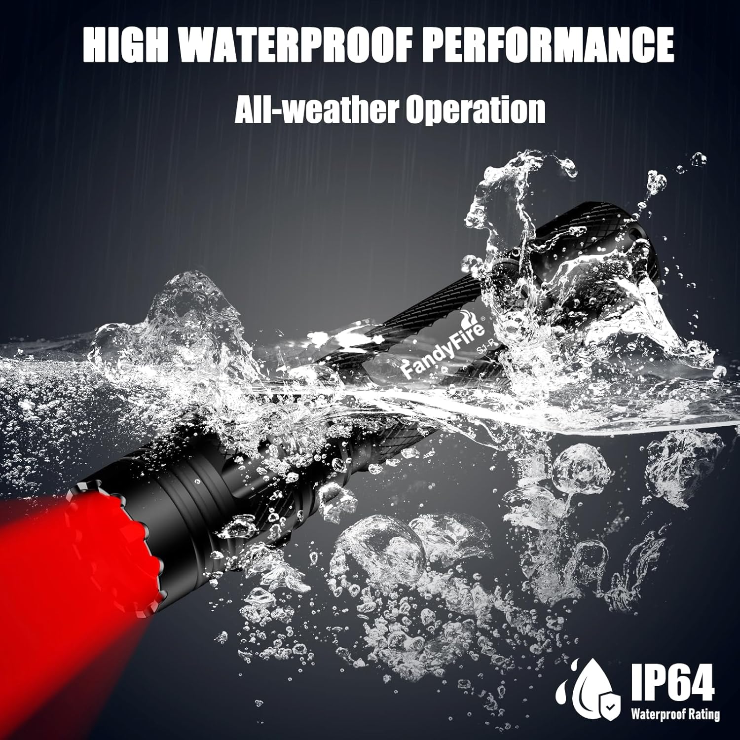 Tactical Red Light Flashlight,620-630nm Bright Rechargeable Single Mode LED Red Flashlight for Night Hunting Observation & Coyote Predator S1-R