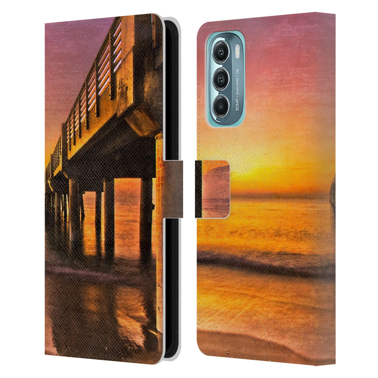 Head Case Designs Officially Licensed Celebrate Life Gallery Into The Light Beaches 2 Leather Book Wallet Case Cover Compatible with Motorola Moto G Stylus 5G (2022)