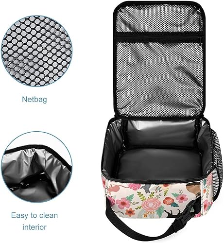 Miniatura 4 de PINEPAL Lonchera con diseño de animales y gatos para mujeres y hombres, lonchera aislada para niños y niñas, adultos, a prueba de fugas, térmica,