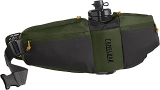 CamelBak Podium Flow 4 Hydration Belt 21oz - Lightweight Running Hiking Pack with Ventilation & Storage, Army Green/Black