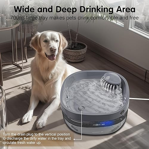Miniatura 5 de UPSKY Fuente de agua para perros, dispensador automático grande de agua para perros, fuente de agua ultra silenciosa para gatos, fuente de agua para