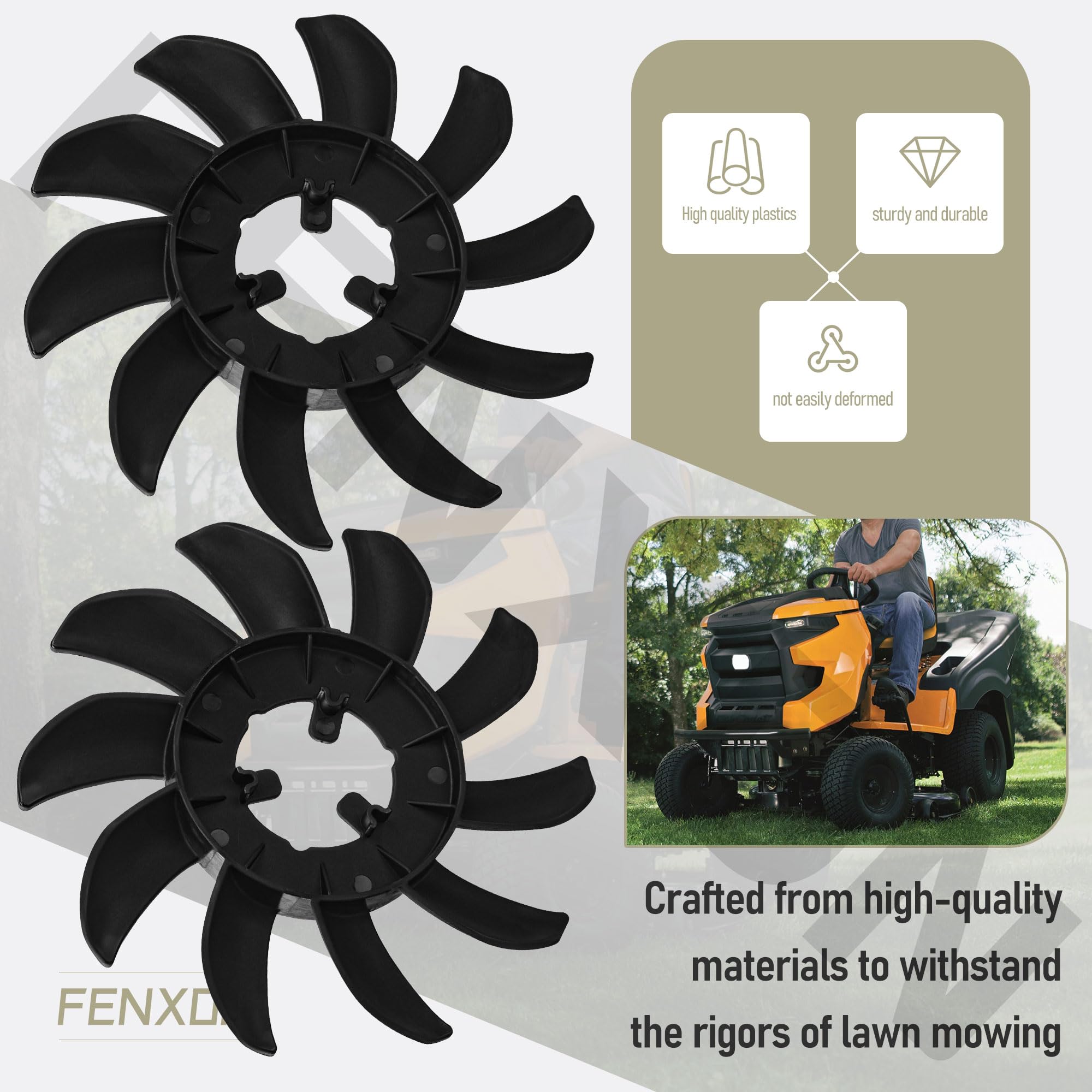 Amazon.com : 55217 Lawn Mower 10 Blade Transmission Fan, 2