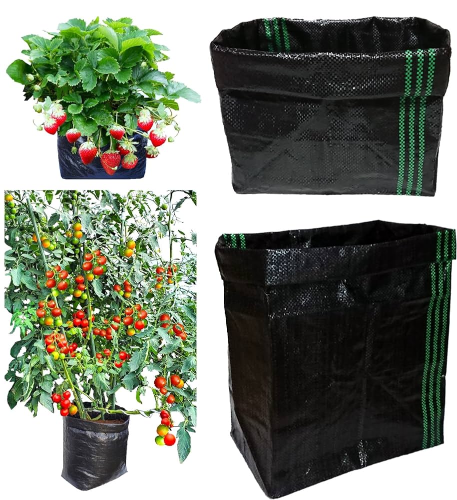 Amazon.co.jp: メッシュ栽培袋UV黒PE 50枚 花・野菜のコンテナ