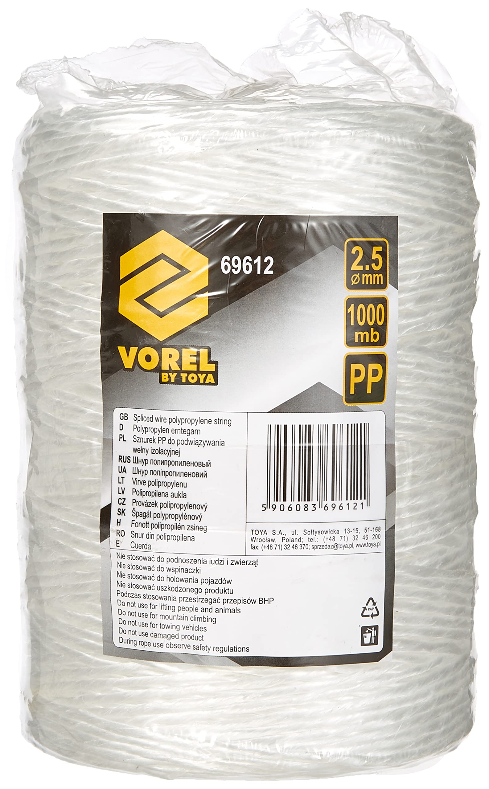 Vorel 69612 1000 m geflochtene Polypropylen Kette mit Isolierung von Wolle