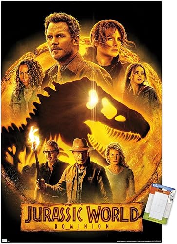 Miniatura 1 de Trends International Jurassic World Dominion - Póster de pared de una hoja, 14.725 x 22.375 pulgadas, paquete de póster y montaje prémium