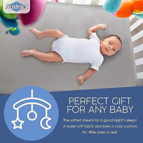 Vista 125 de Abstract Sábanas de algodón para cuna pequeñas – Pack n Play Sábanas bajeras – Sábanas ultrasuaves para cuna para niños y niñas – Universales