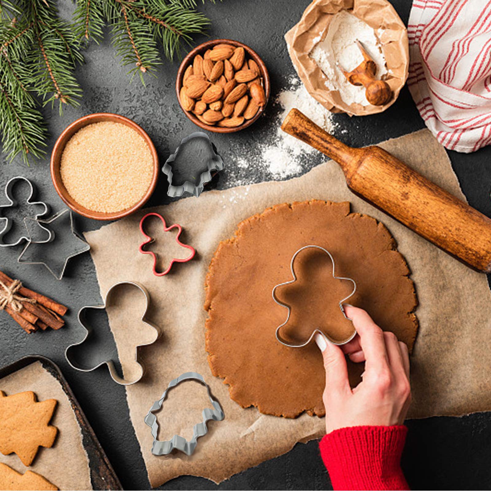 Set 5 Cortadores De Galletas De Navidad Acero Inoxidable | Meses Sin
