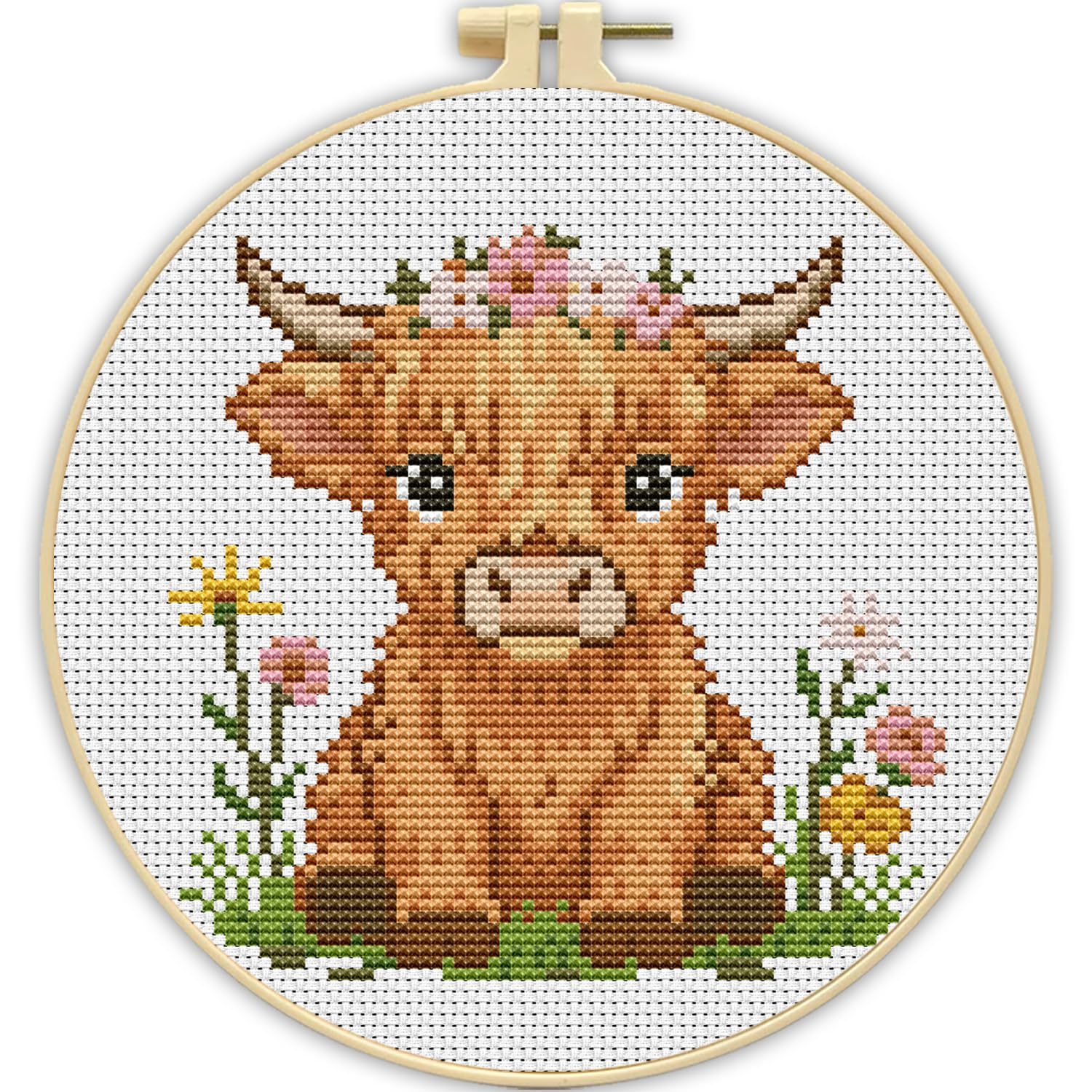 Beginner Cross Stitch Kits - Cute Rabbit Stamped Kit -18 Beginner Cross Stitch Kits - Cute Rabbit Stamped Kit -18