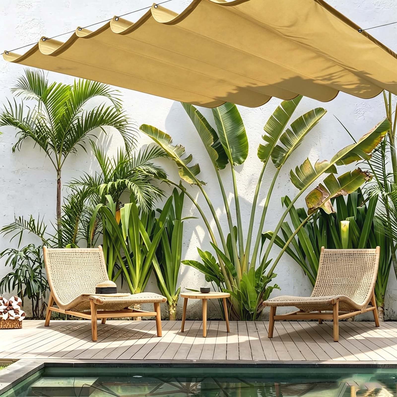 Auvent ondulé pour patio créez une ombre fraîche sur votre terrasse