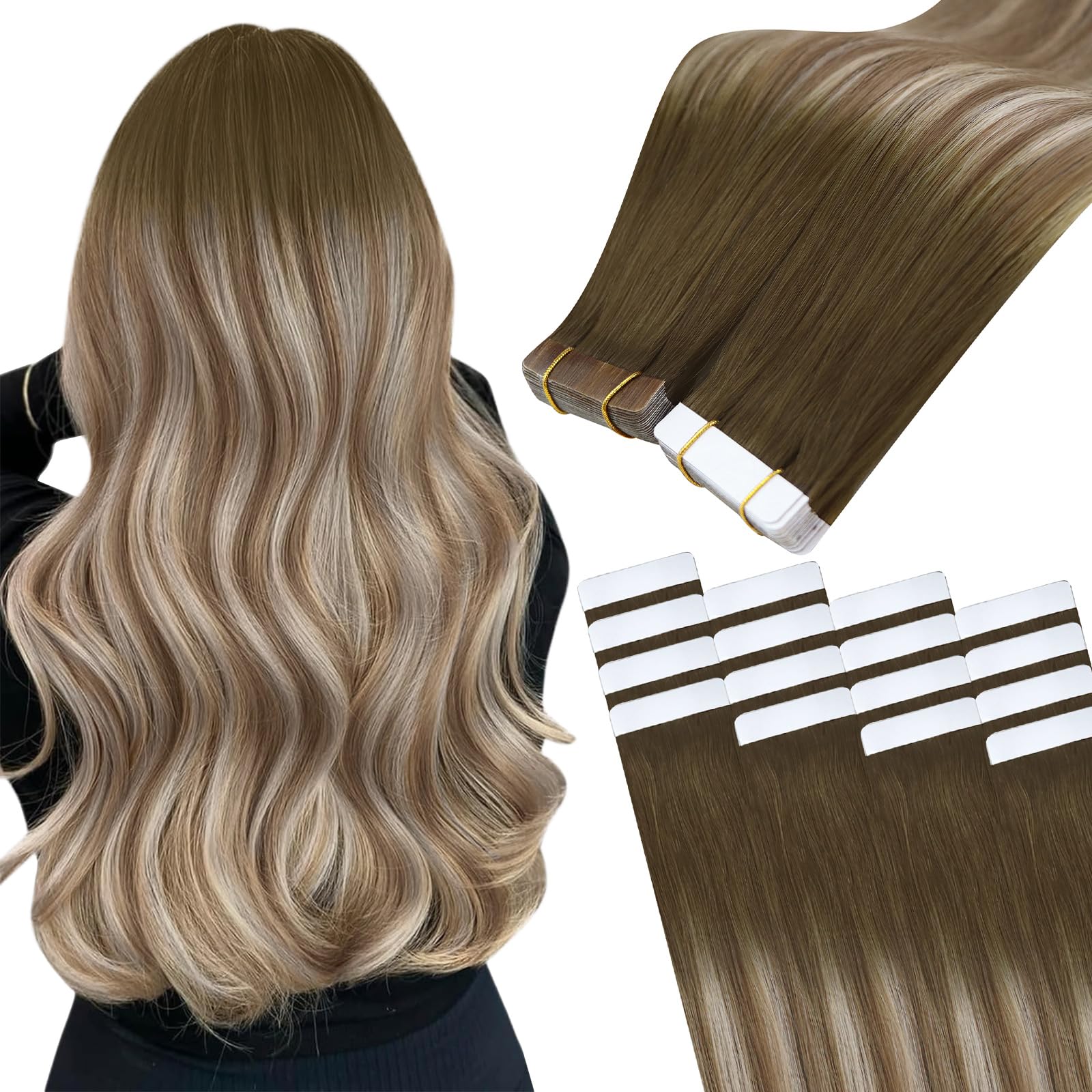 Easyouth U Tip Hair Extensions Brown Keratin Tip Hair Extensions Real Human Hair Darkest Brown Keratin Hair Extension Human Hair with Natural Texture 18Inch 50G 1G/S — view 18