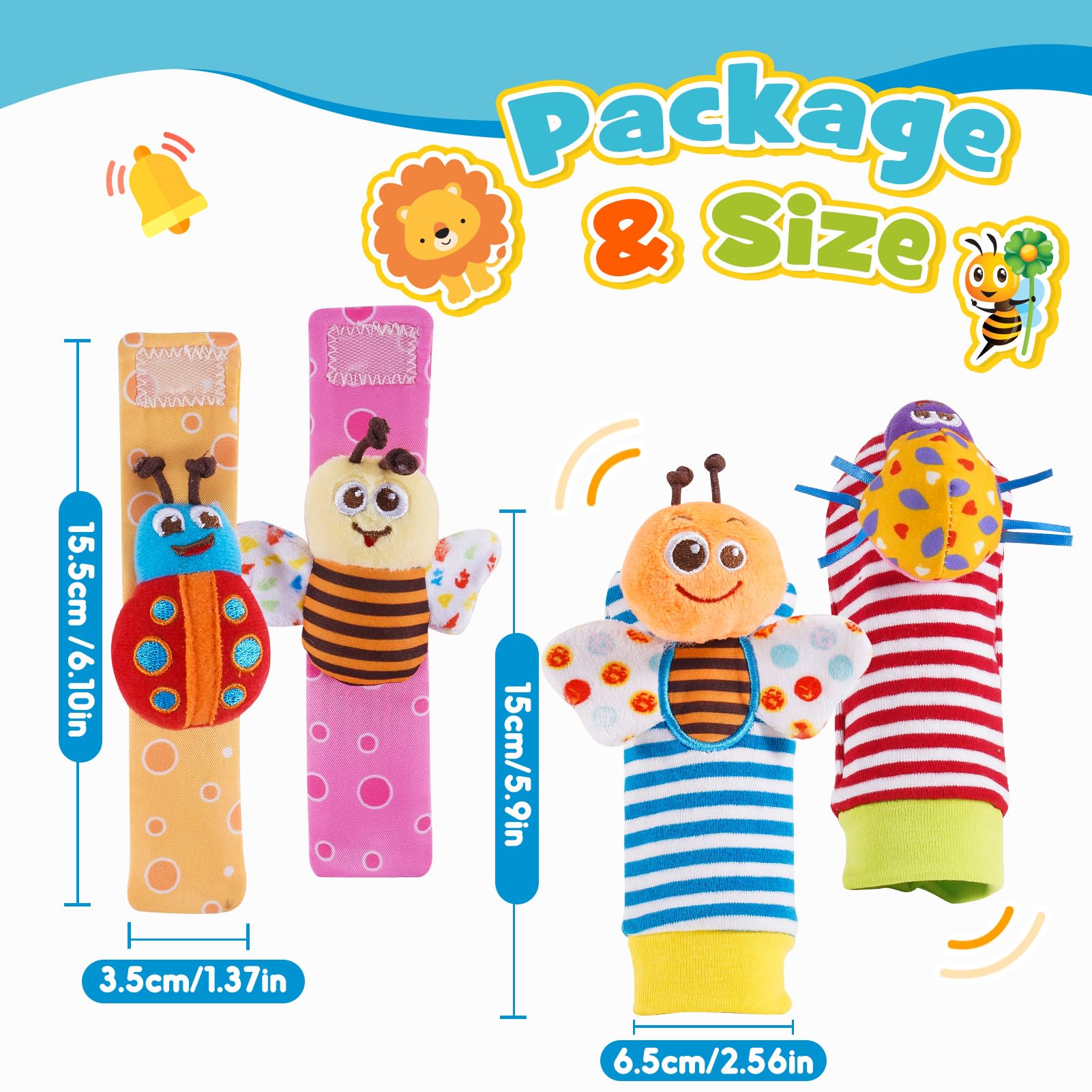 Wootoyz Jouet Bebe 0 3 6 9 Mois, Hochet Bebe 0-12 Mois Cadeau Bebe 1 An Jeux Montessori 0-12 Mois Jeux Bebe 1 An Jouet Dentition Bébé Cadeau 0-12 Mois Fille Garçon Jeux Eveil Bebe 0-12 Mois Jouet