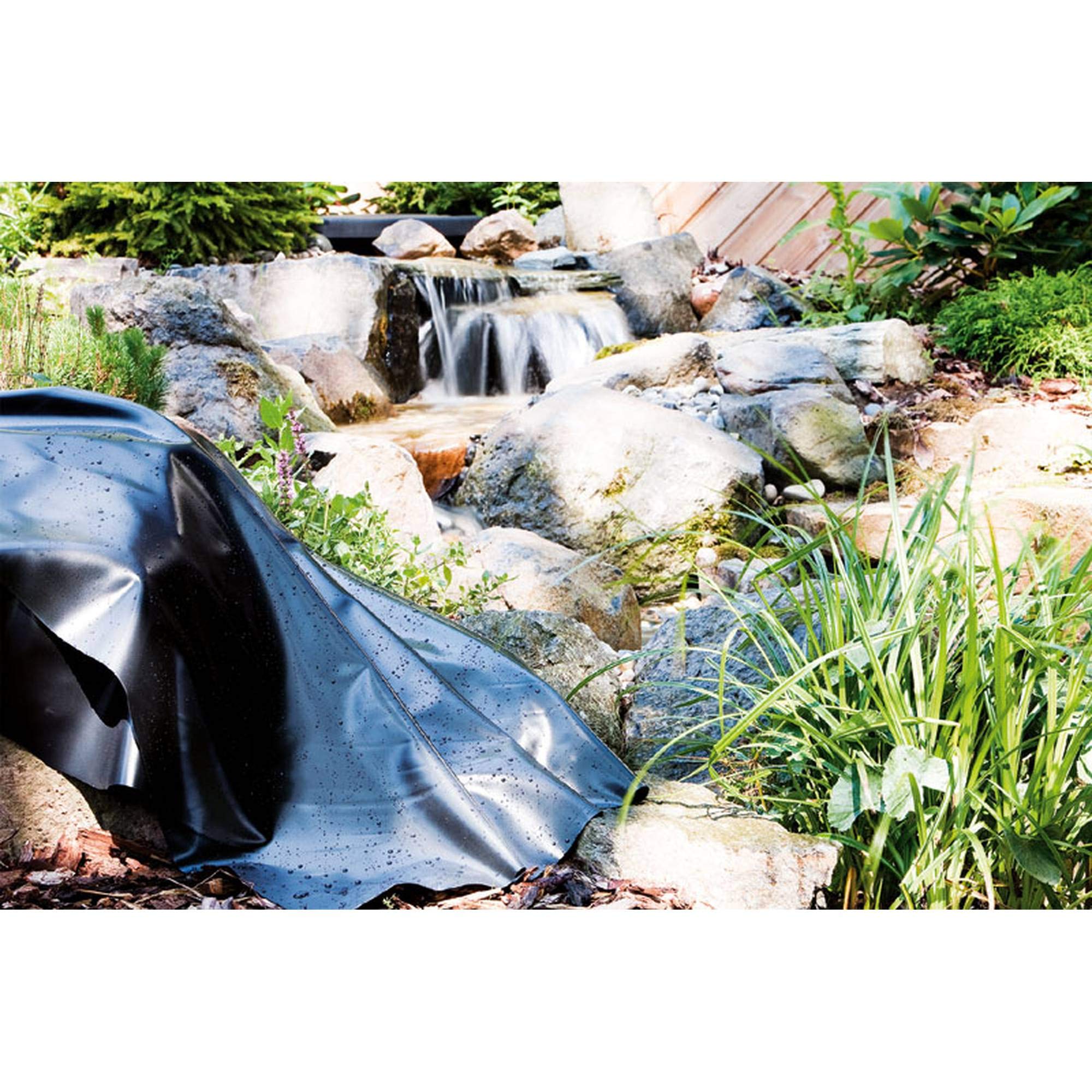 Heissner Teichfolie PVC schwarz, Stärke 1,00 mm | 6-48 m² (4x4m)