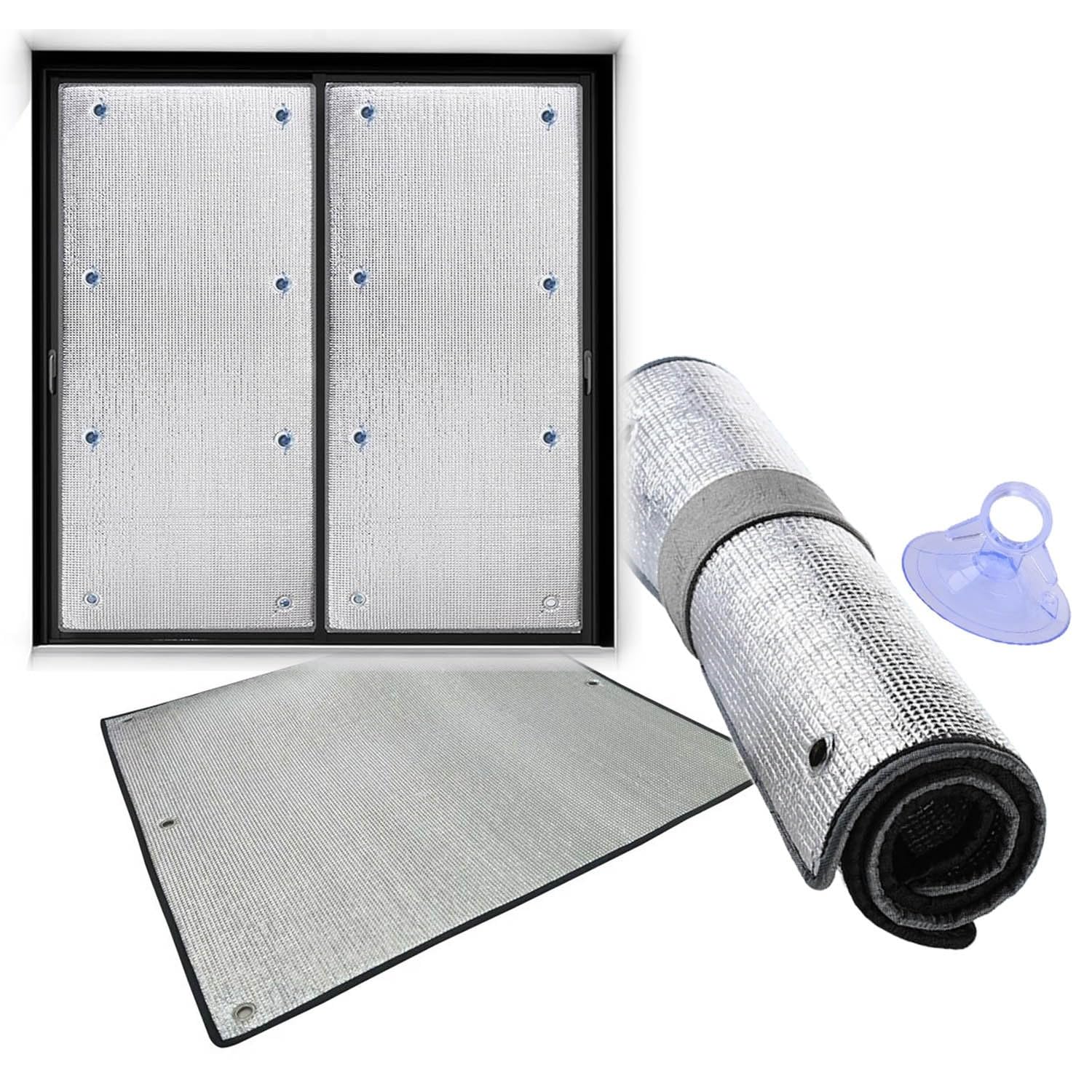 Window Heat Blocking Film Heat Reflective Window Film Aluminum foil Privacy Anti UV Insulation Foil Sun Protection Total Blackout(65x80cm/26"x31")