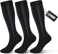 Vista 1 de FULLSOFT Calcetines de compresión graduados médicos de 30-40 mmHg para mujeres y hombres, calcetines de circulación hasta la rodilla, calcetines