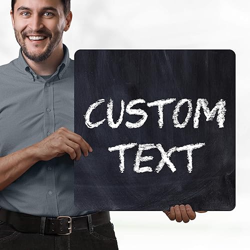 Miniatura 609 de My Sign Center - Letrero personalizado, 11 colores de fuente, 13 estilos de fuente, 4 opciones de agujero, 22 tamaños, 8 x 32 pulgadas, sin óxido,