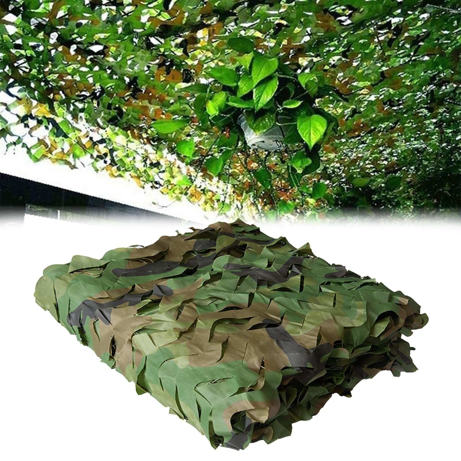 Filet de camouflage 5x5m camo des bois idéal pour créer de l'ombre lors de la chasse