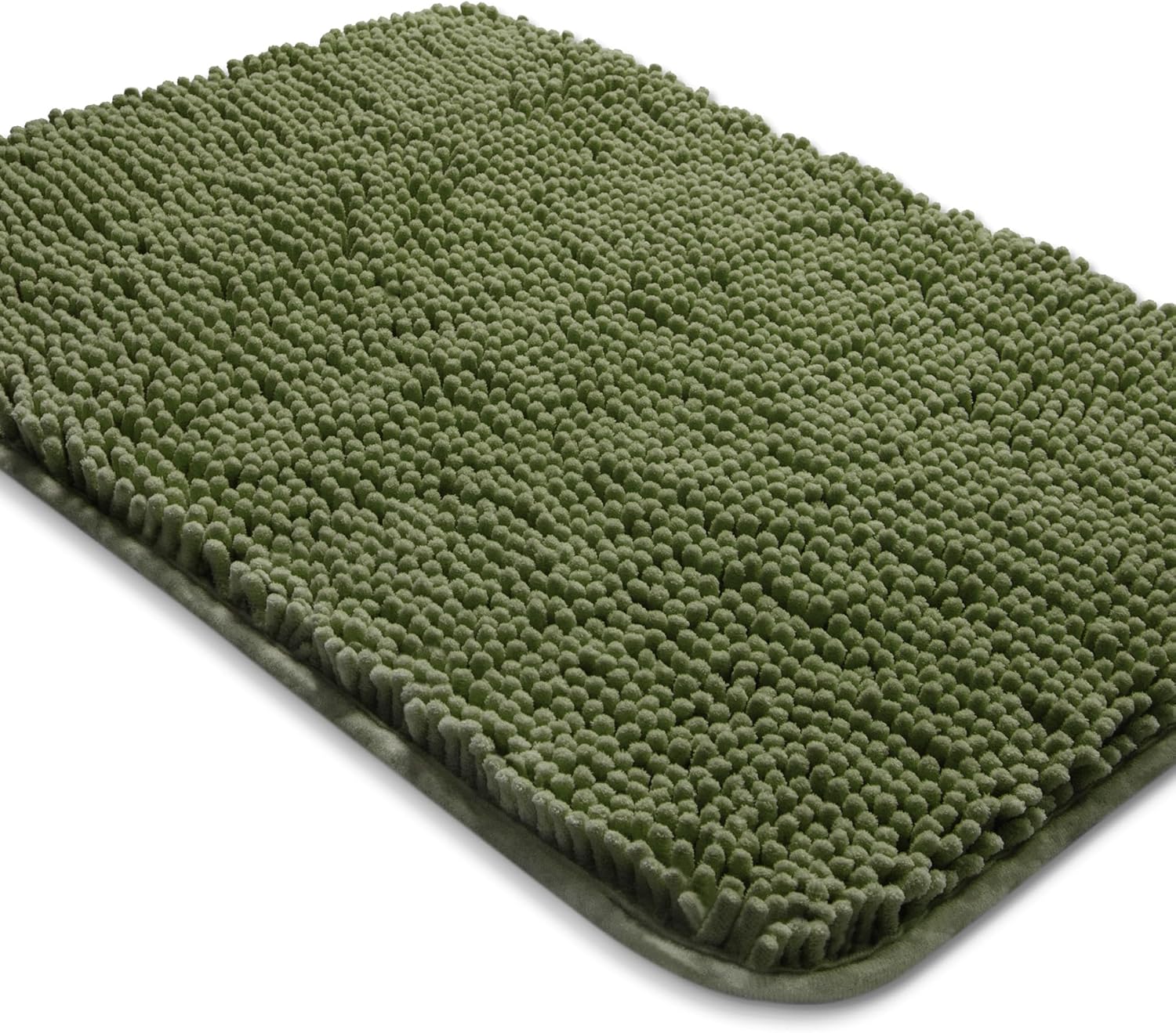 Yeaban Sage Bathroom Rugs Thick Chenille Bath Mats