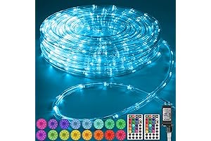 50Ft Rope Lights, 375 LED RGB Color Changing String Lights with Remote