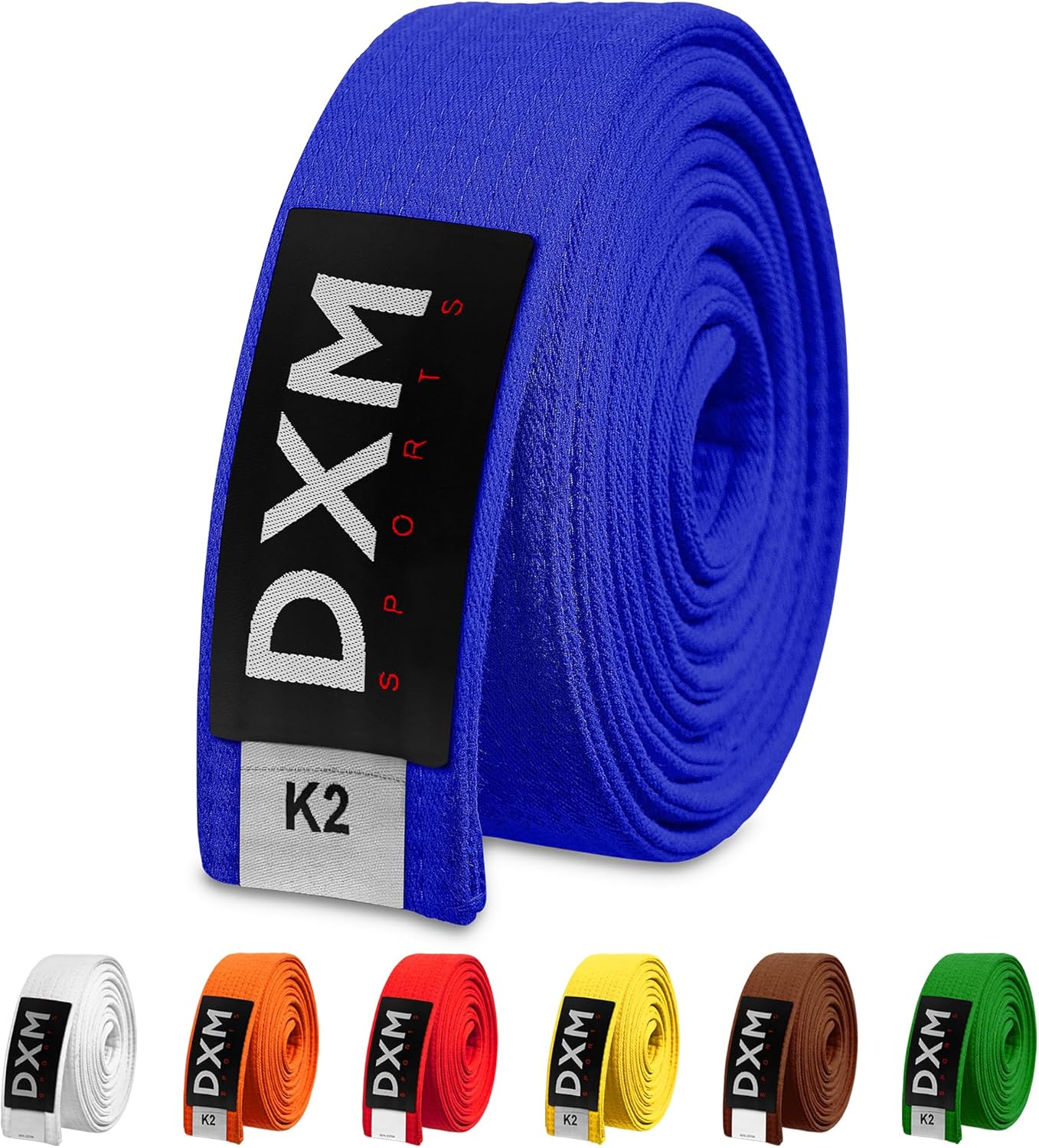 DXM SPORTS Martial Arts Belt for Karate, Aikido, Judo and Taekwondo - Durable Cotton Double Stitched for Kids and Adults