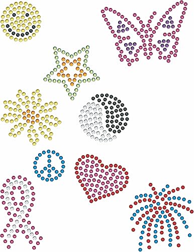 Miniatura 3 de Rhinestone Genie Variedad de diseños multicolor plantilla magnética de diamantes de imitación, negro