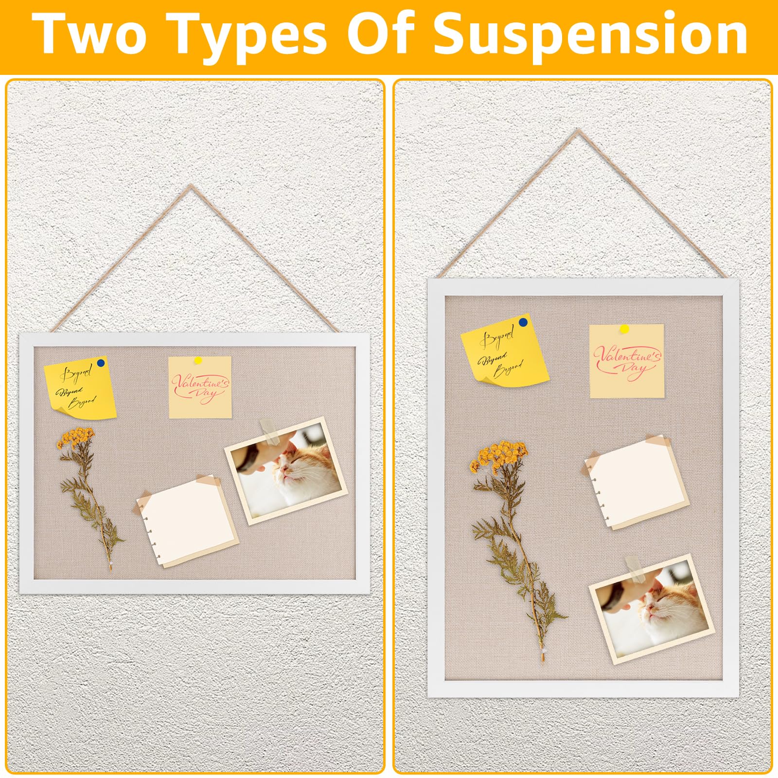 2Pcs Tableau Liege Mural 30×40cm, Tableau D'affichage Liège Avec