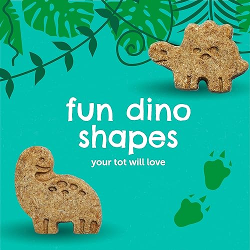 Miniatura 4 de Beech-Nut Snacks para niños pequeños, galletas de dinosaurio con verduras ocultas, calabaza y canela, aperitivo horneado sin OMG para niños, bolsa