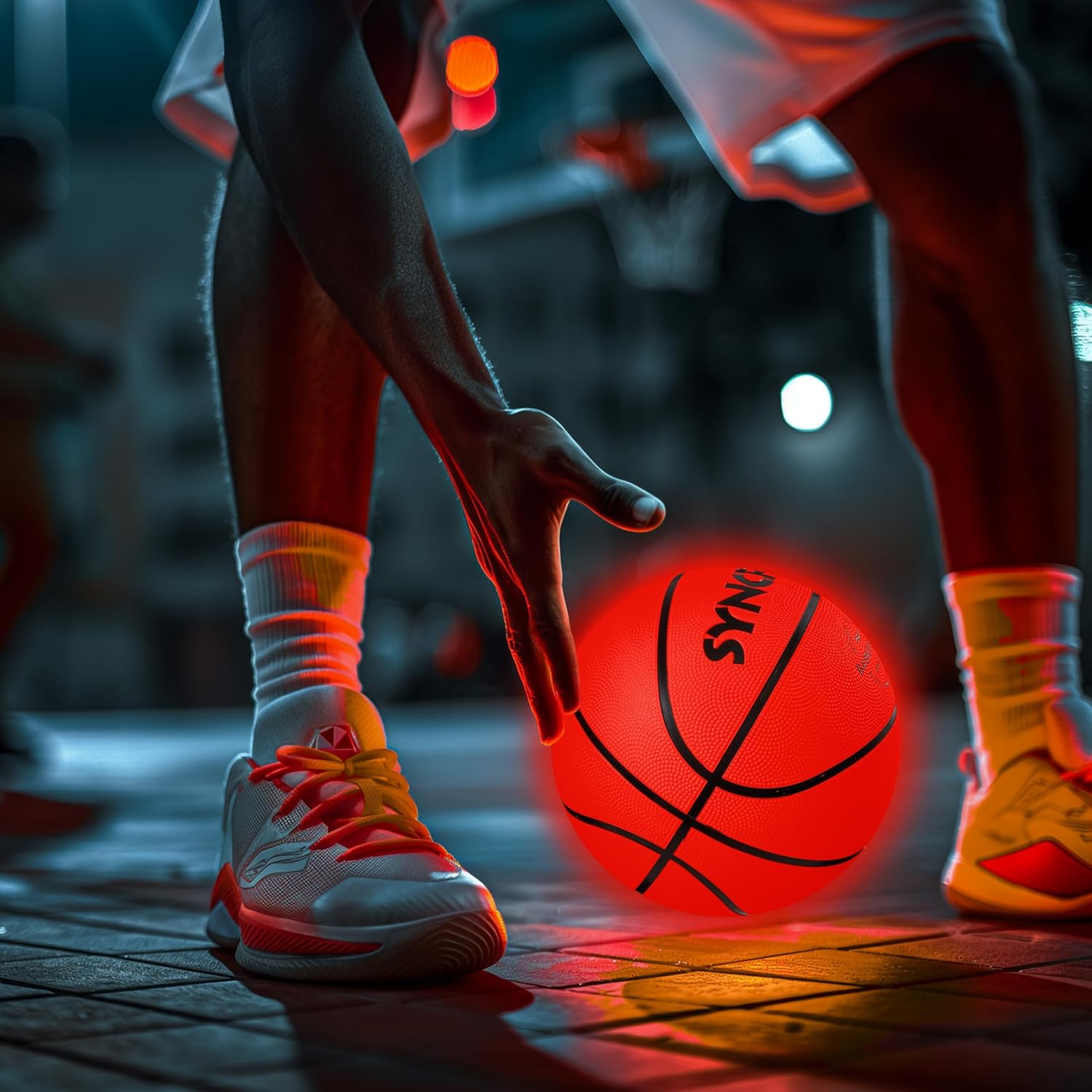 SYNCFUN Glow in The Dark Basketball Size 7, Light Up Basketball for Night Games, Cool Birthday Gift for Boys Age 7-12, Teen Outdoor Sports Toy Halloween - Image 6