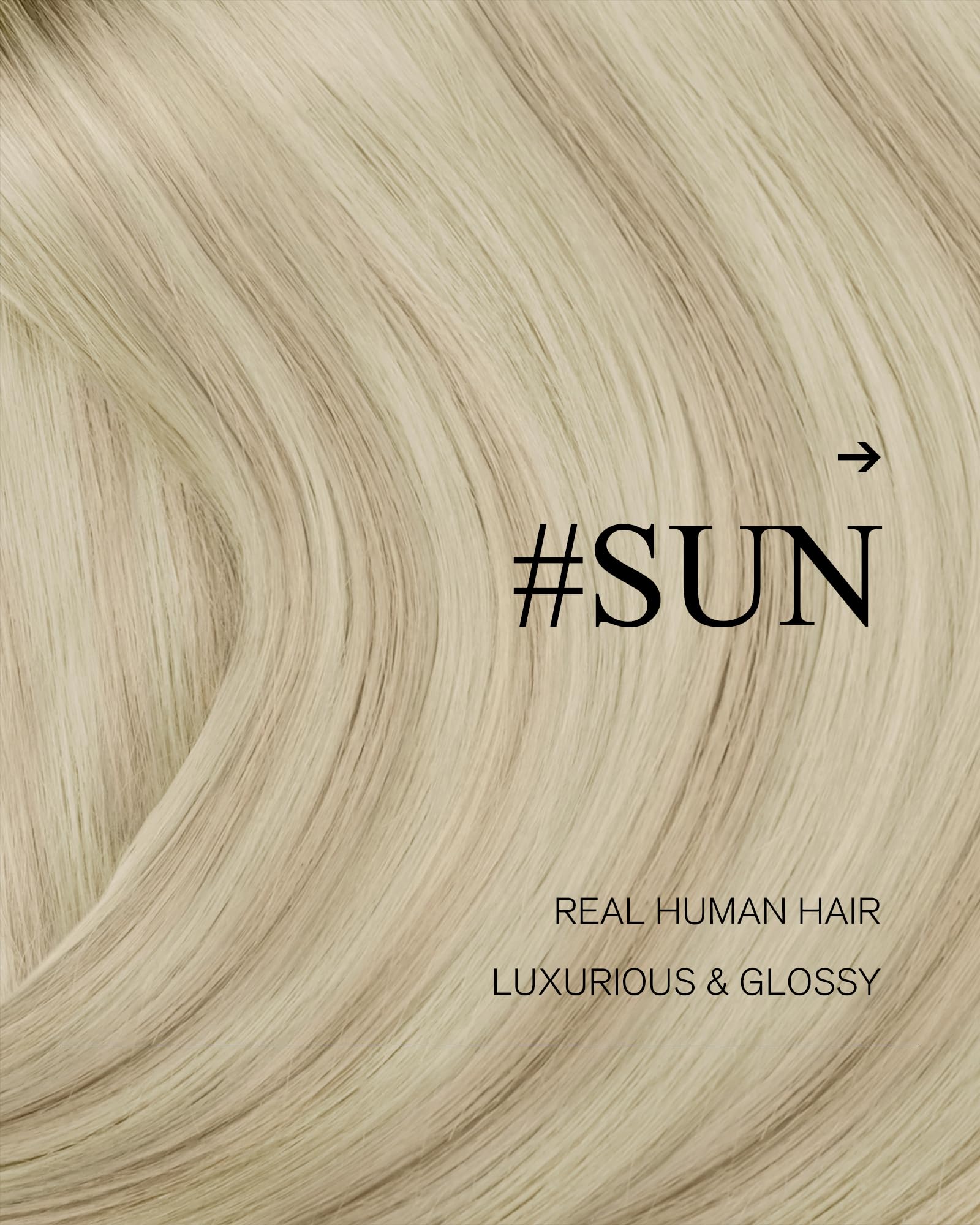 YoungSee Echthaar Tressen zum Einnähen Blond 50 cm,Tressen Echthaar Aschblond Ombre Blond，Haartressen Extension，Weft Hair Extension fur Damen,100g,SUN