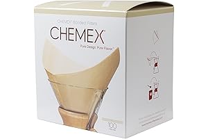 Bonded Pre-Folded Unbleached Square Chemex Coffee Filters