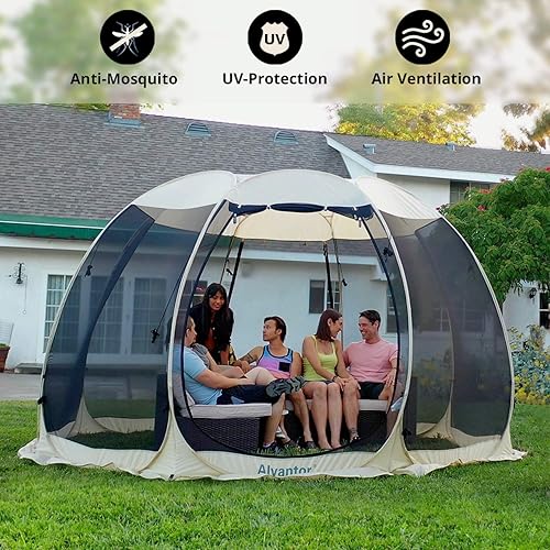 Miniatura 6 de Alvantor® Screen House Gazebo, Pop Up Igloo Screened Canopy Tent with Mosquito Netting Sides, Instant UV Resistant Sun Shelter for Garden, Patio,