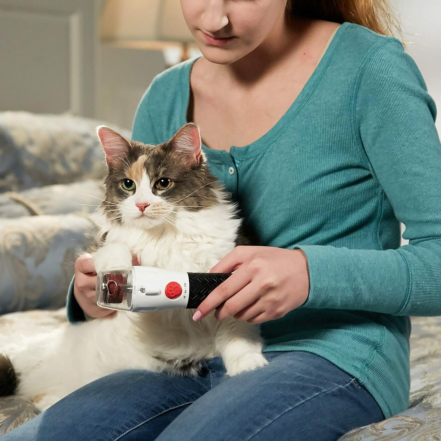 Bell+Howell PAWPERFECT Pet Nail Rotating File with 7000-14000 RPM's, Dog Nail Grinder Gentle and Painless Trimmer in 3 Modes with 3 Replacement Rollers for Dogs Cats Nail Kit As Seen On TV