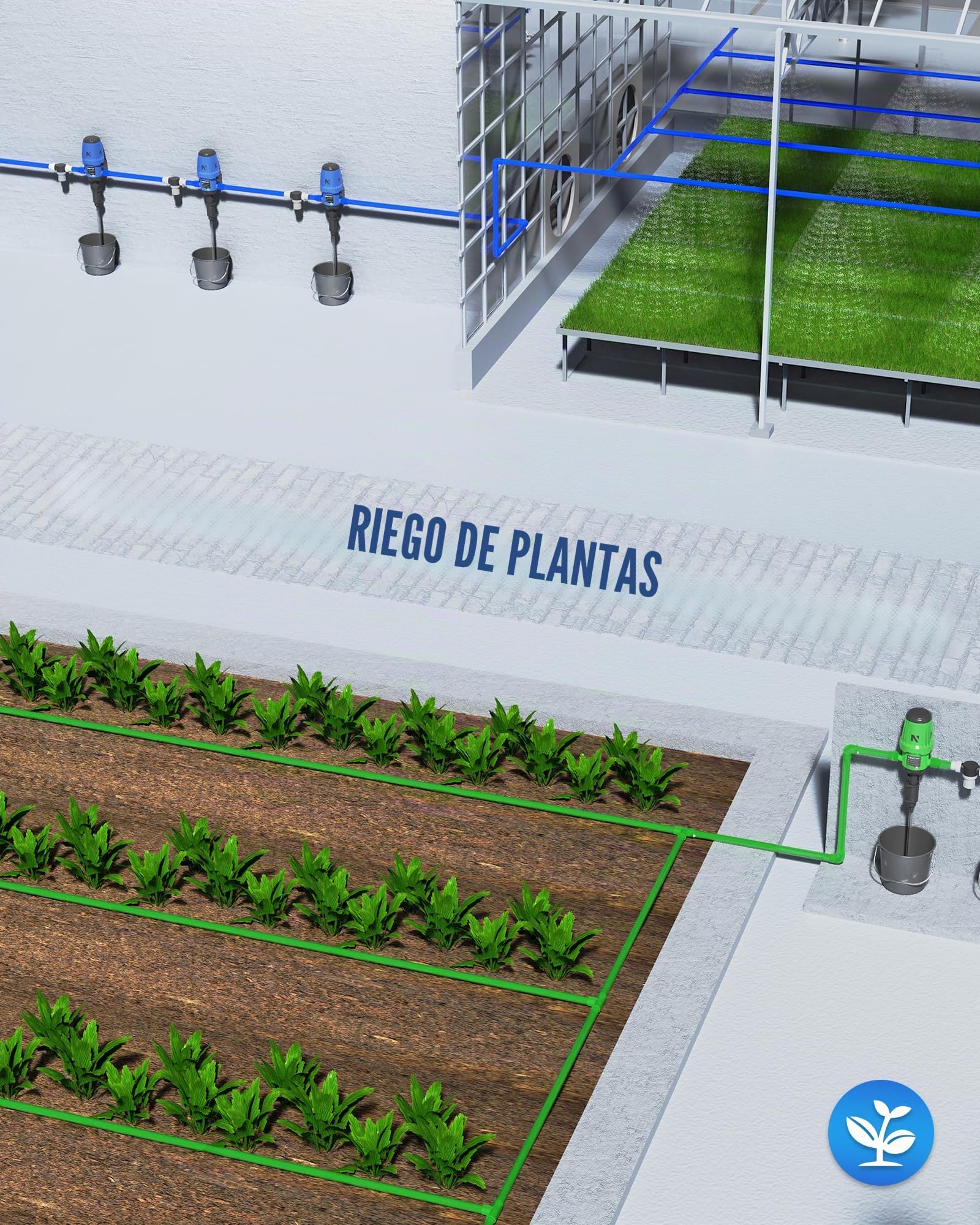 NEWTRY Inyector de fertilizante para riego por goteo, bomba dosificadora ajustable del 0,4% al 4%, dosificador de líquido de 3/4'' NPT accionado por agua para jardín, invernadero, sistema de riego e