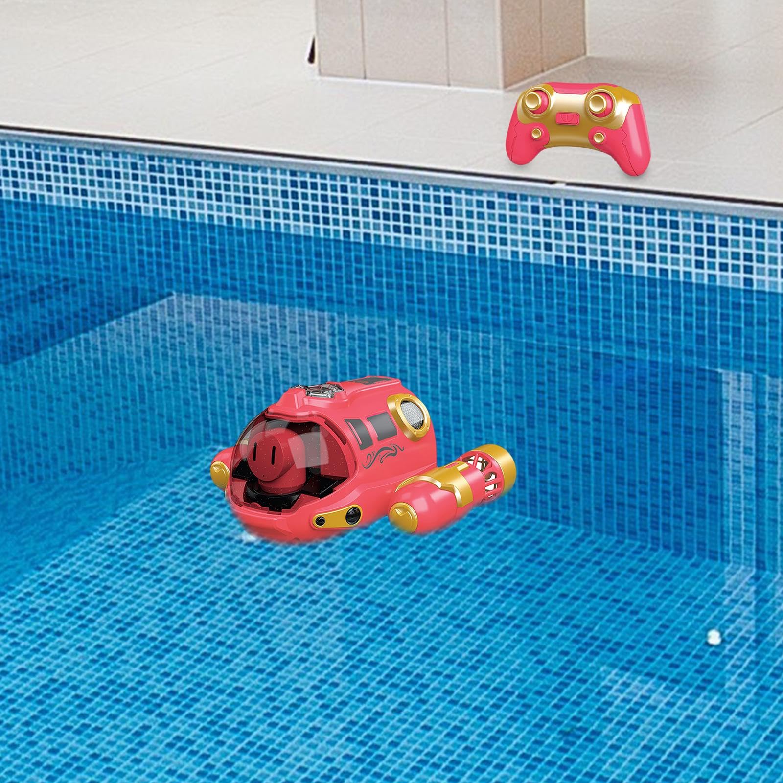 Lancha de Gas con Rociador, Mini Lancha RC con Movimiento hacia Adelante Y hacia Atrás, Ideal para Fiestas en Parques Y