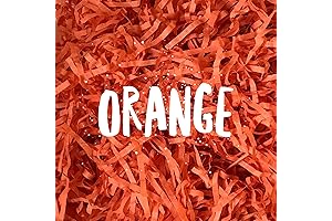 Orange Shredded Tissue Paper Stuffing for Gifts 100g