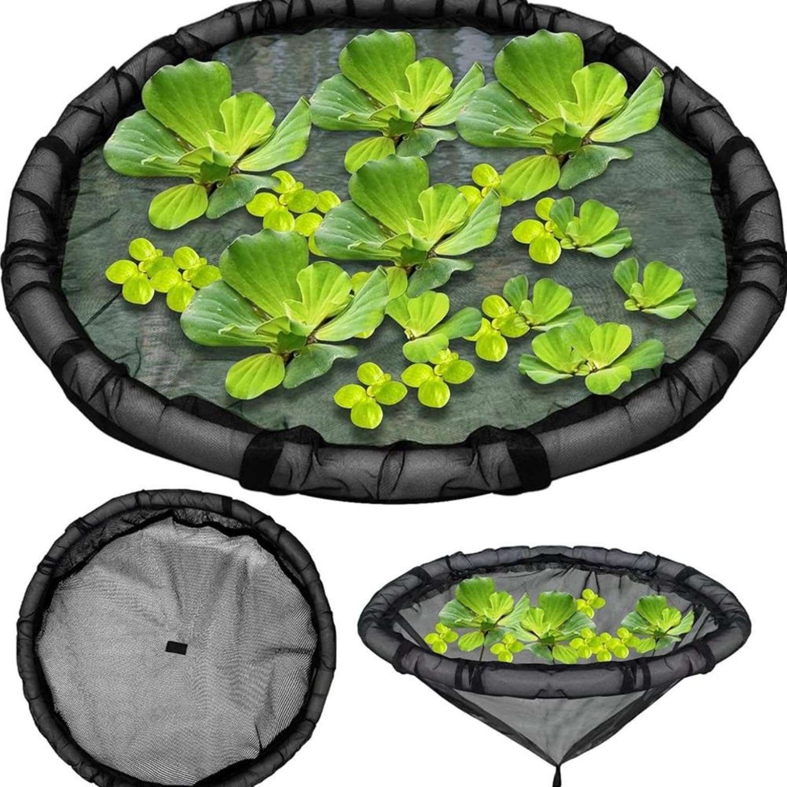 Floating Flora Fish Barrier,Plant Protector Fine Mesh,Floating Island Plant Protector FloatingFlora Island for Pond Protects Your FloatingPlants from Pond Fish New Upgrade (80cm)