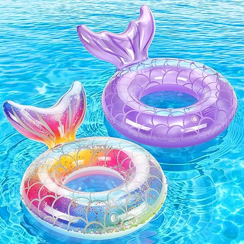 Miniatura 17 de MoKo Anillo de natación inflable, lindo flotador de piscina, decoración de tubo, tubos de natación, piscina al aire libre, playa, flotadores de