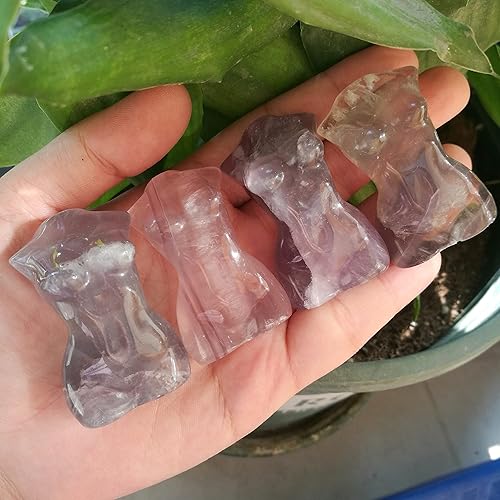 Vista 60 de Figura de cristal curativo de ágata india, escultura de figura femenina, 2 pulgadas, tallado, piedra de palmera, decoración de oficina Ágata