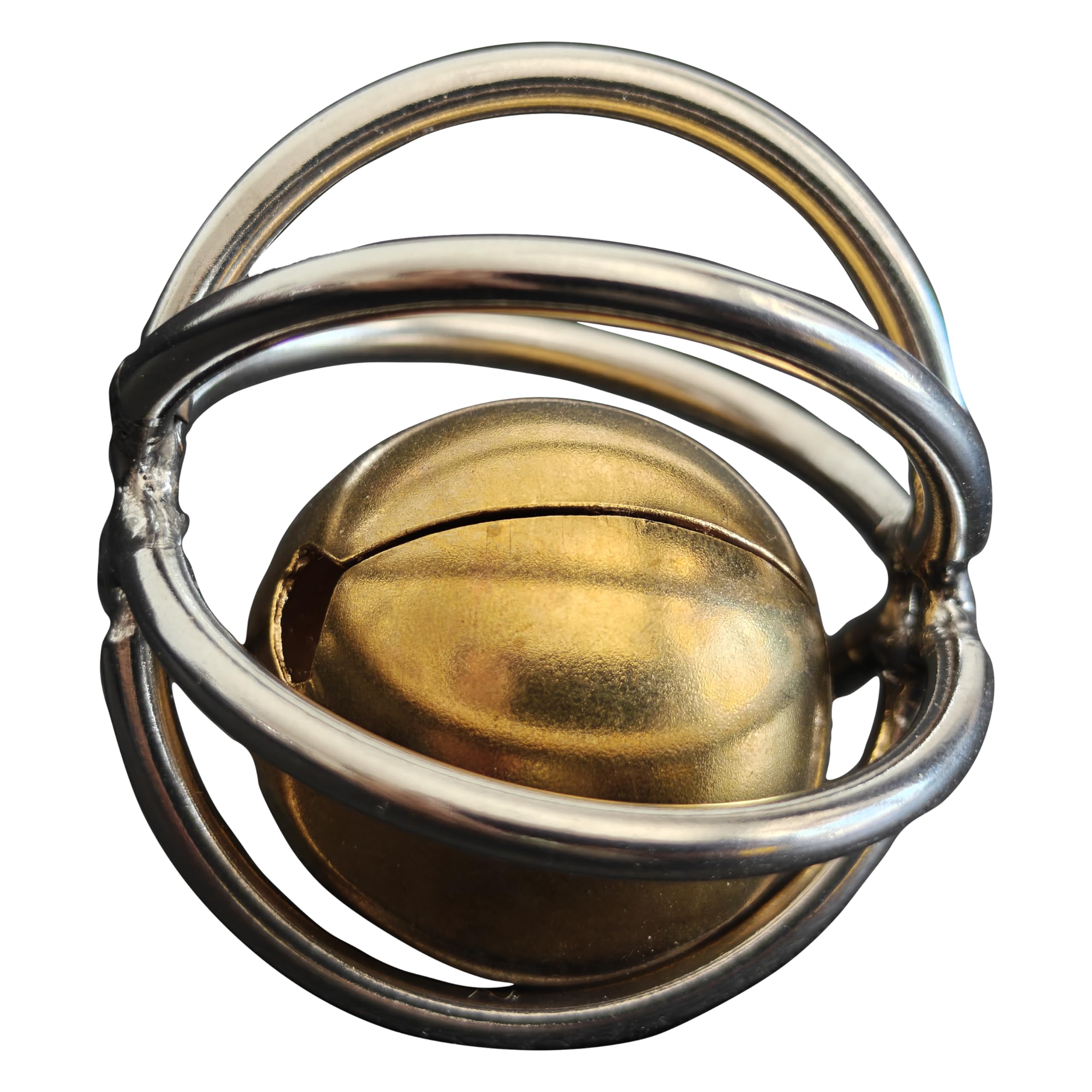 Parrot Foot Toy Grip Ball for Chewing and Claw Exercise Durable Metal Bird Cage Toy for Medium to Large Parrots Beak Grinding and Boredom Relief