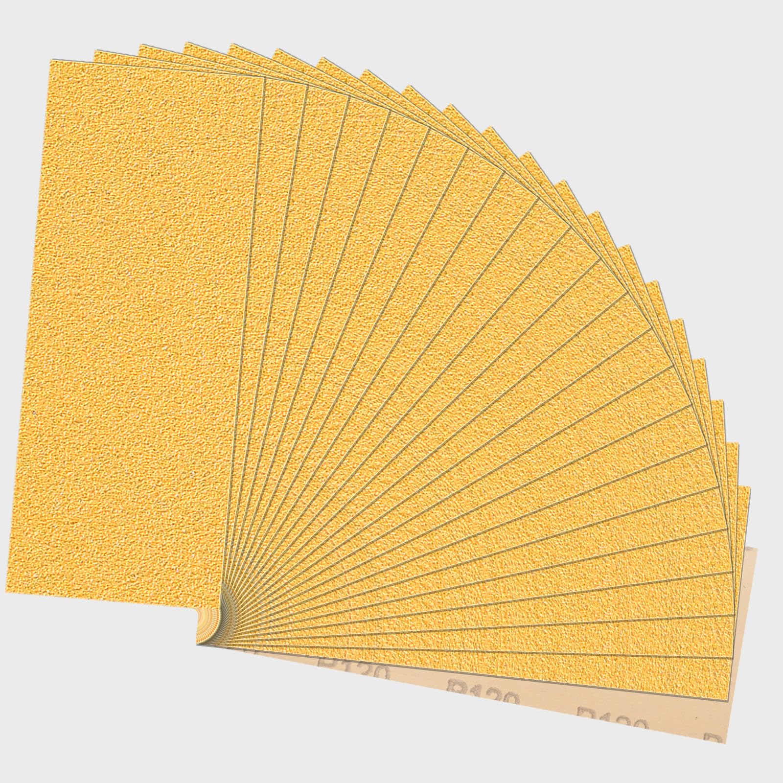 STEBRUAM 21 Sheets Sandpaper 120 Grits for Car Metal Wood