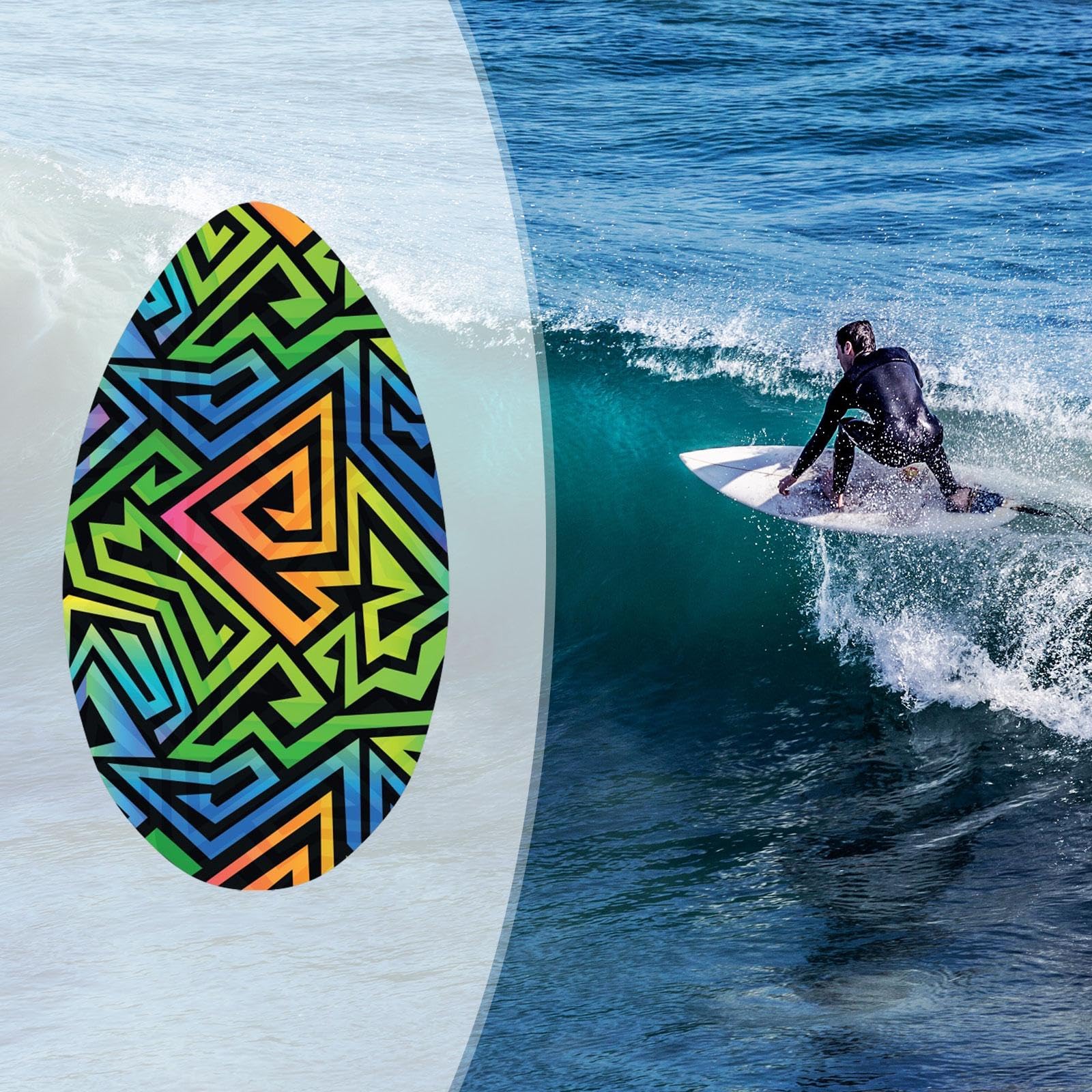 Fenteer 35 -Zoll -Skimboard -Surfbrett Sandbrett Flache Wasserzubehör Supplies Skim Board für Jungen Mädchen Teenager Reise Skimboarding