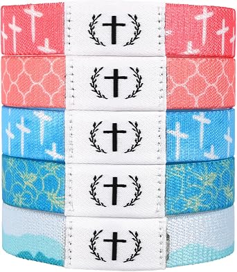 Penitue 5pcs Bible Verse Bracelet, Wearable Christian Jesus Scripture Verse Wristbands for Women Men with NFC Scan Inspirational Religious Jewelry Gift