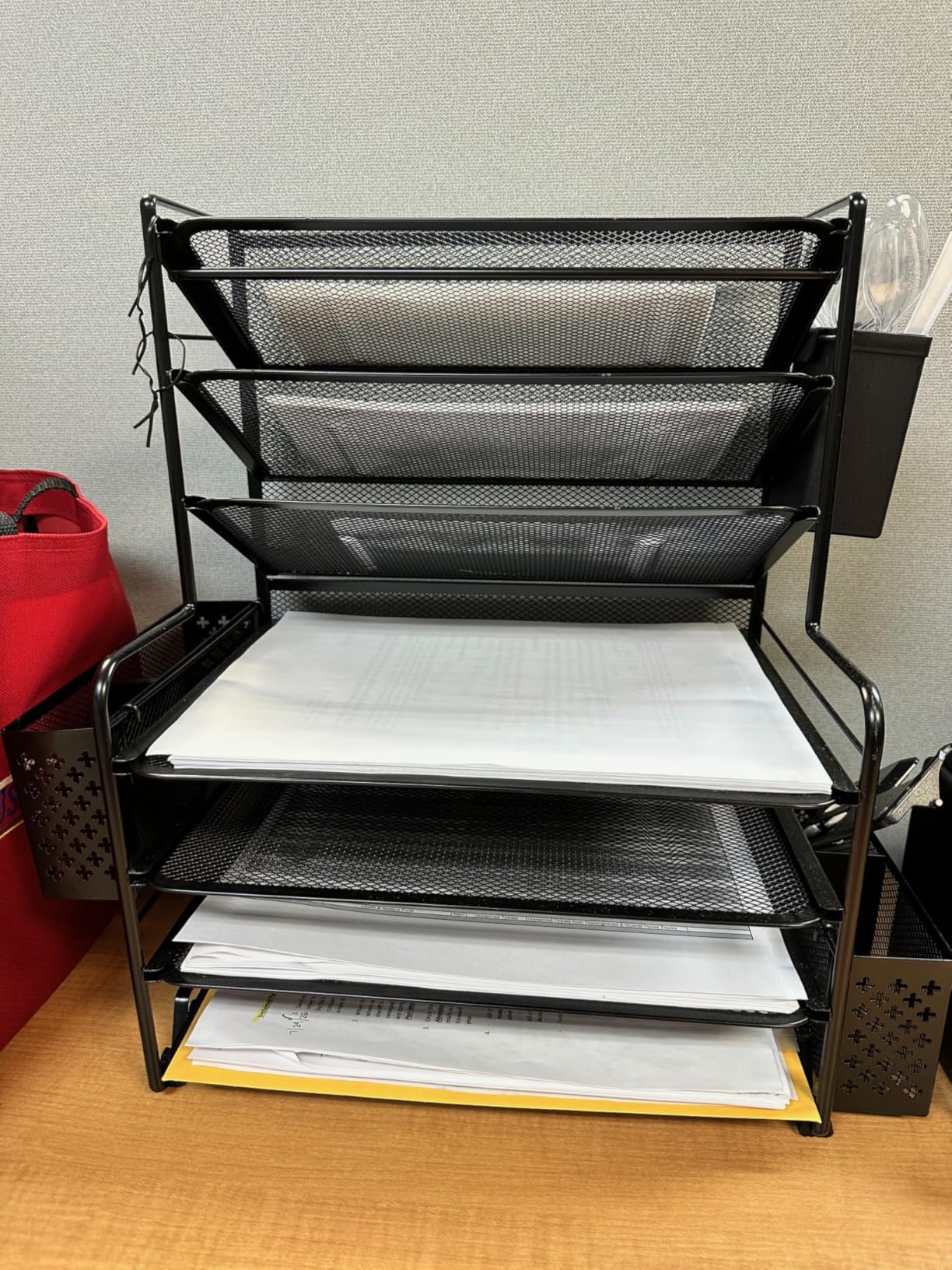 2 Pack 10-Tier Desktop File Sorter Desk Organizer Letter Tray Paper Organizer for