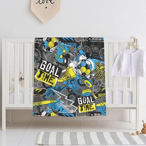 Miniatura 1 de Manta deportiva para recién nacido, suave y elástica para niños y niñas, regalo perfecto para baby shower, 40 x 30 pulgadas