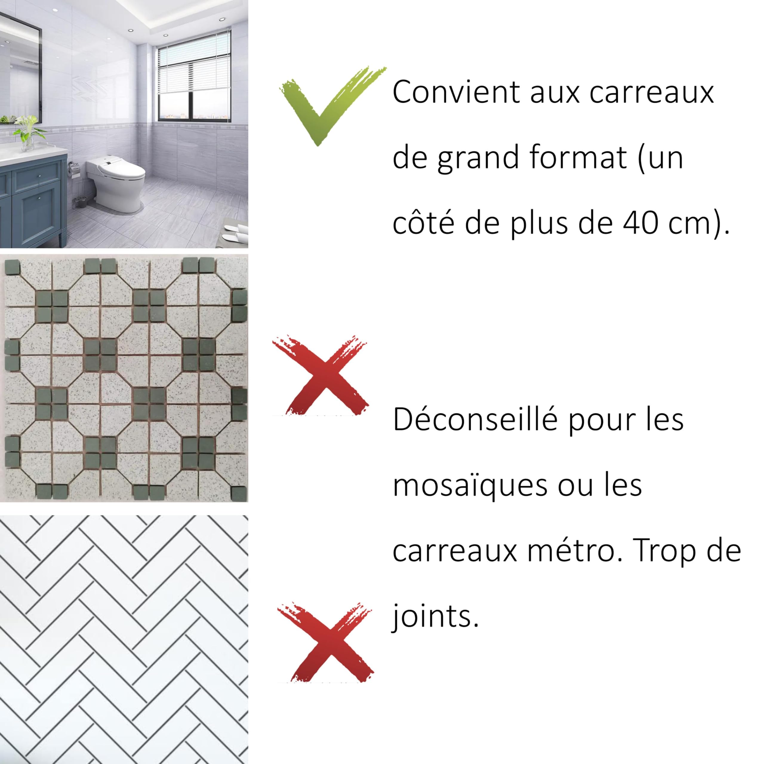 Liqueur époxy pour carreaux, résistant à l'eau, aux taches, aux moisissures, aux fissures et aux produits chimiques, prêt à utiliser, facile à appliquer (Blanc, Non Sablé, Brillant)