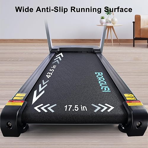 Miniatura 3 de Cinta de correr con inclinación automática con capacidad de 300 libras, 17.5 pulgadas de ancho, 3 HP plegable, velocidad máxima de 8.5 MPH, máquina