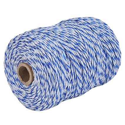 Yosoo 3mm 200 Meters Electric Fence Polywire, Portable Electric Fence Rope Conductive Rope, Can Withstand 15KV Ultra High Pulse Voltage