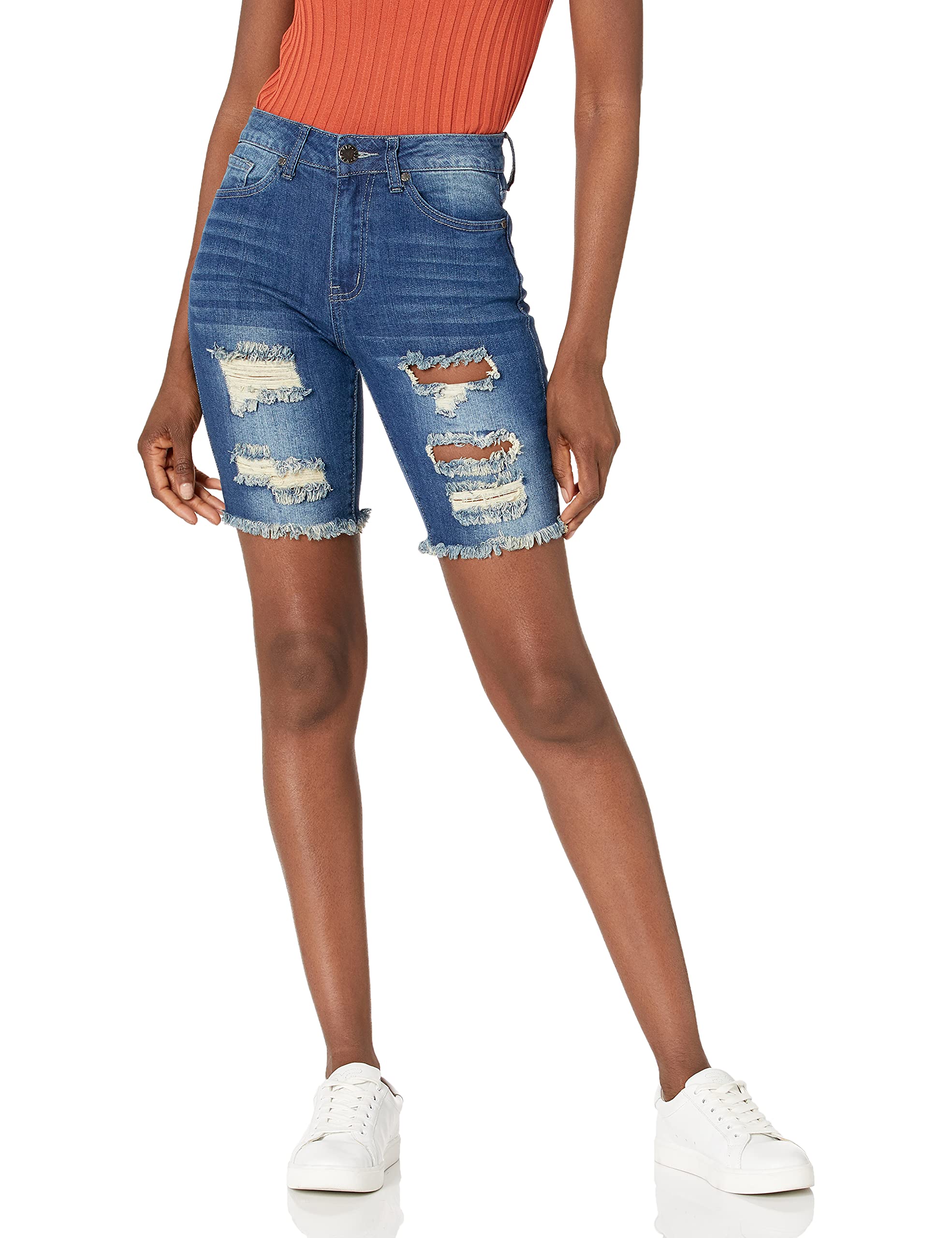 V.I.P. JEANSWomen's Super Cute Jeans Shorts Acid Washed