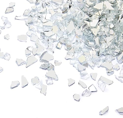 Miniatura 3 de TWINKLING Cristal de fuego de alto brillo, piedra de grava, cristal roto, chips de gemas de fuego, vidrio triturado para hogueras, manualidades,