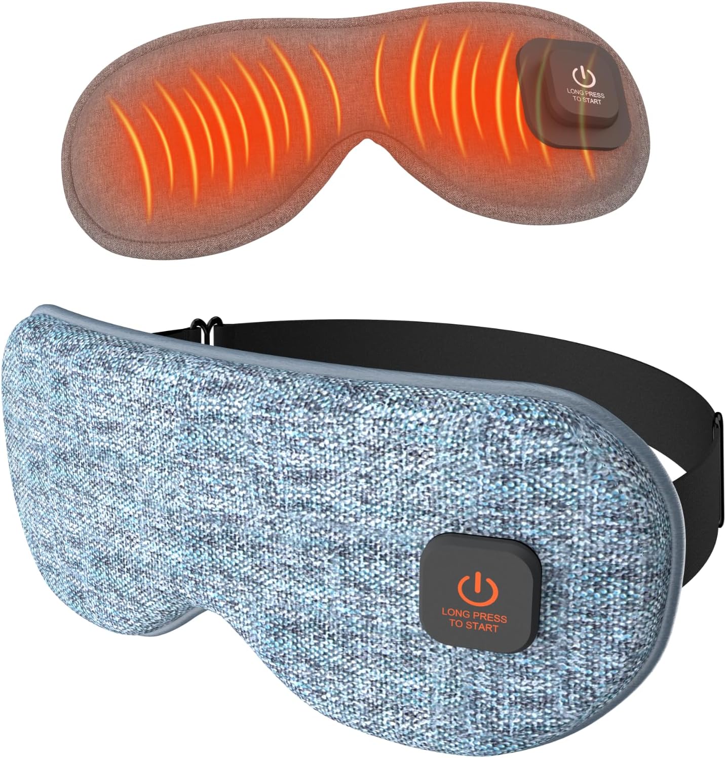 Heated Eye Mask Cordless for Dry Eyes with Replaceable Shell,Buit-in 1000mAh Battery, Eye Relief, Improved Sleep, Light Blocking Warm Eye Compress Washable Eye Heating pad for Travel Family,Best Gift