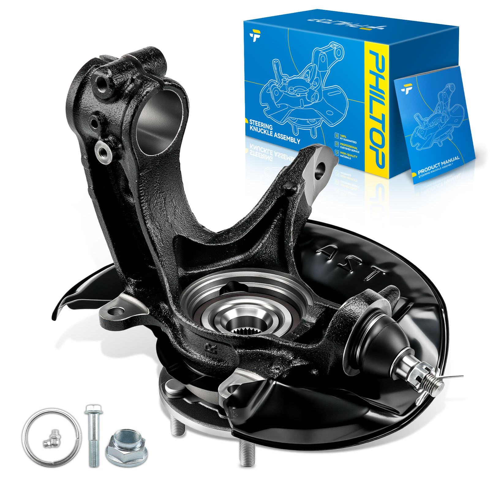 PHILTOP 1 x Front Right Knuckle Wheel Hub Bearing for Honda Accord,